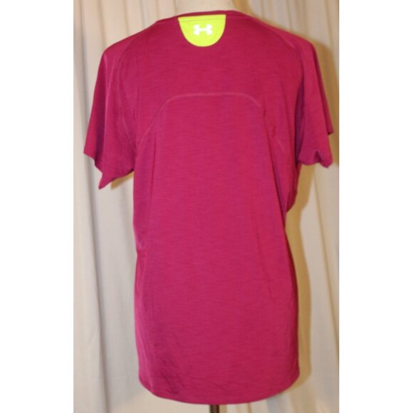 Under Armour Womens XL Escape Get Started T-Shirt PINK Heat Gear Semi-Fitted - Picture 2 of 5